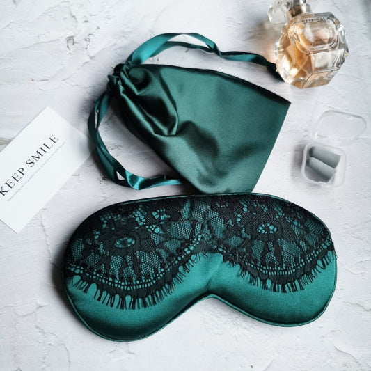 Zijden slaapmasker met lingerie-ontwerp